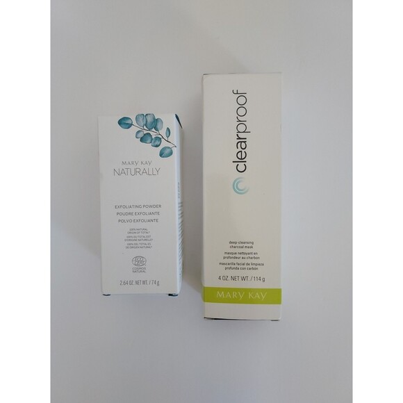 Mary Kay Clear Proof Deep Cleansing Mask - Naturally Exfoliating Powder Set of 2 - Picture 1 of 1